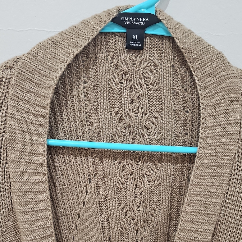 Simply Vera Vera Wang Tan Sweater